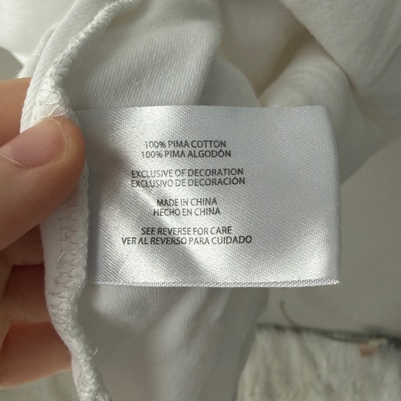 Orvis Women’s 3/4 Sleeve White Cotton V Neck Pullover Shirt - Picture 3 of 3